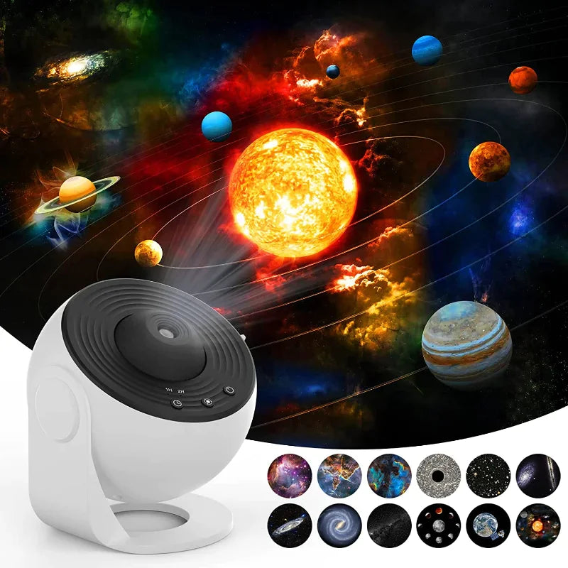 Galaxy projector in living room